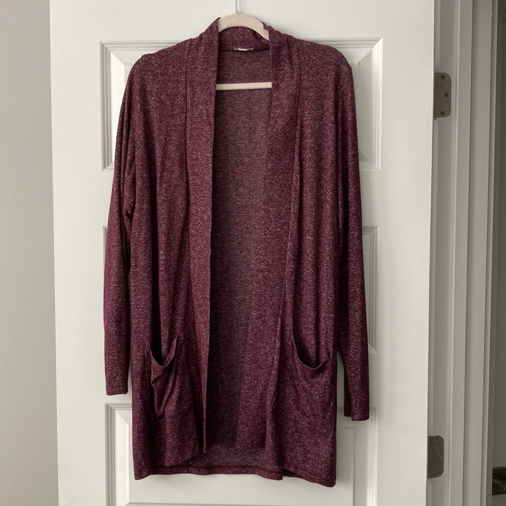 J. Crew heathered maroon sweater